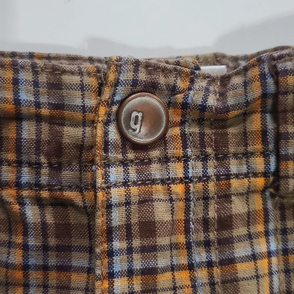 GYMBOREE Brown Orange Preppy Plaid Shorts - 3T